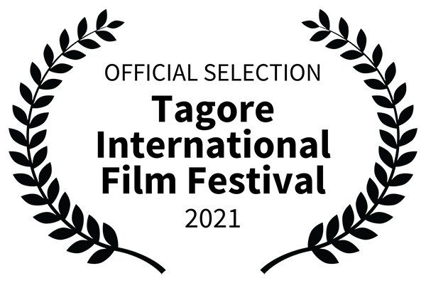 Laurels with text, Official selection, Tagore international film festival 2021