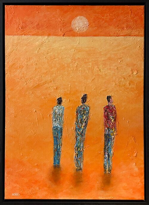 Trinity Enter the raffle to win 'Trinity' by Anthony Carey — 70x50cm mixed media abstract painting, Mountshannon Arts Festival fundraiser.