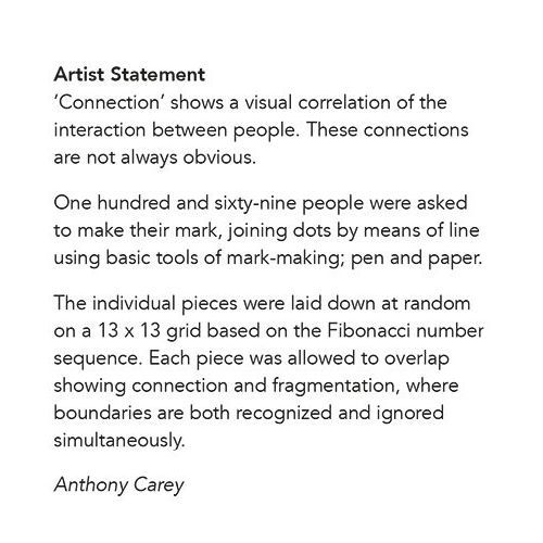 inside page Connection, artist statement