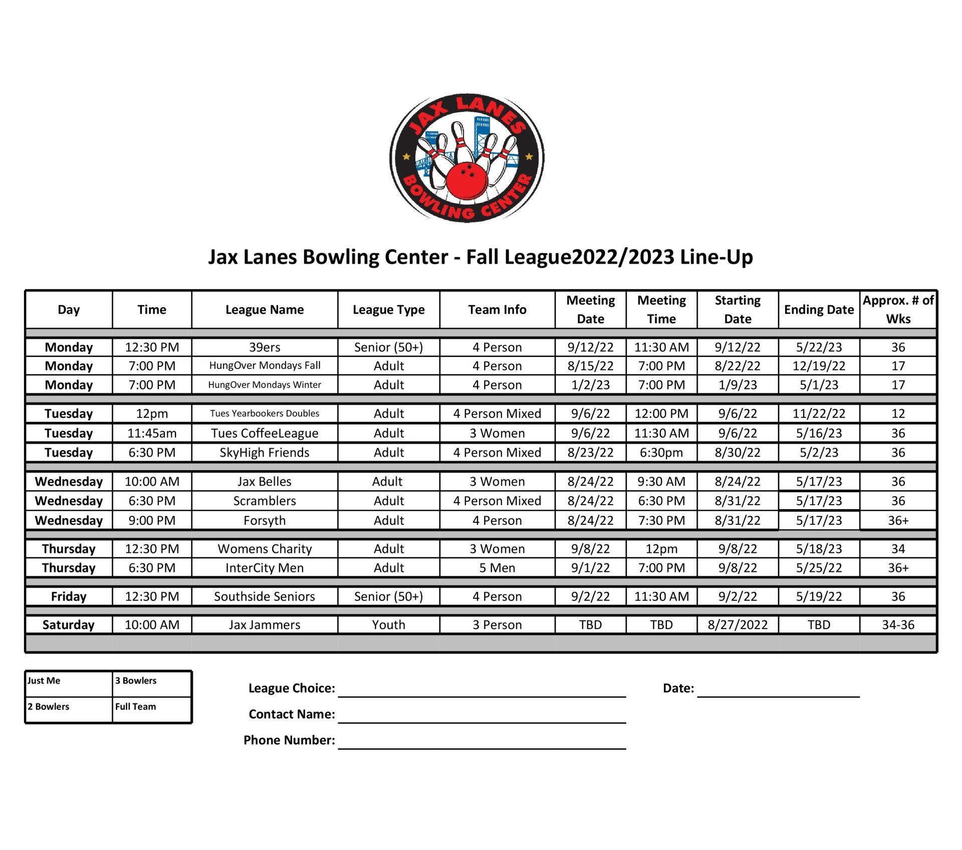 Bowling League Jacksonville, FL Jax Lanes Bowling Center