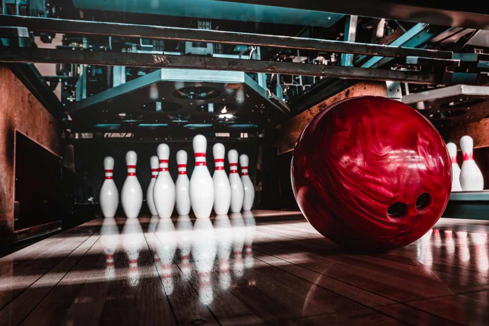 Bowling League — Bowling Ball Closed Up And Pins in Jacksonville, FL