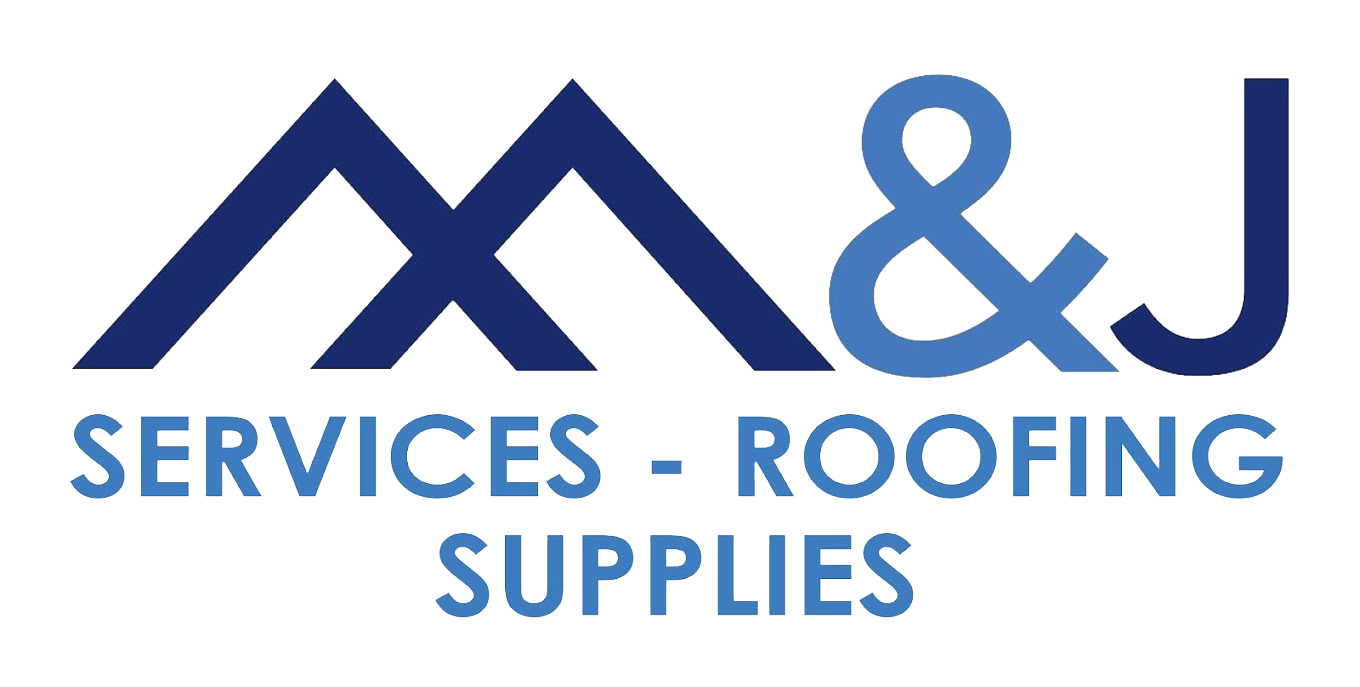 the logo for m & j services roofing supplies