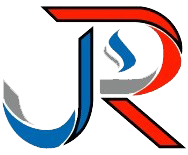 JR logo with blue and red stylized letters and a flame icon.