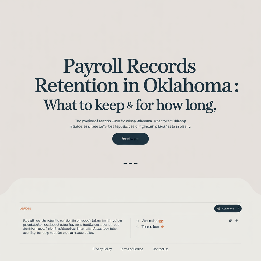 Payroll records retention in oklahoma : what to keep & for how long