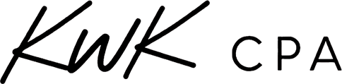 A black and white logo for a company called kek cpa.