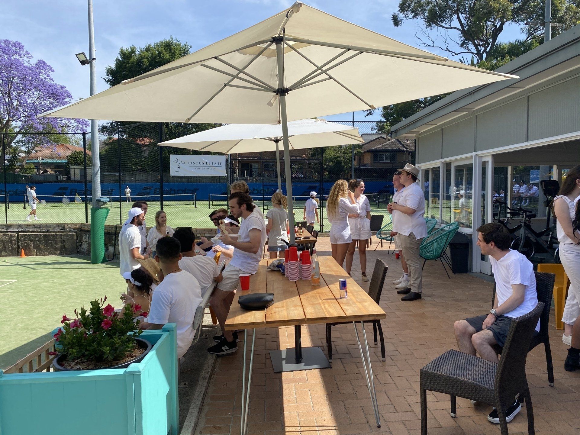 social tennis event catering lower north shore
