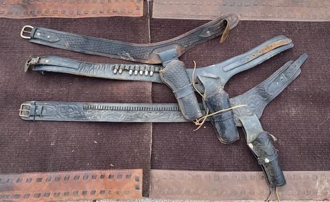 three black rig holsters