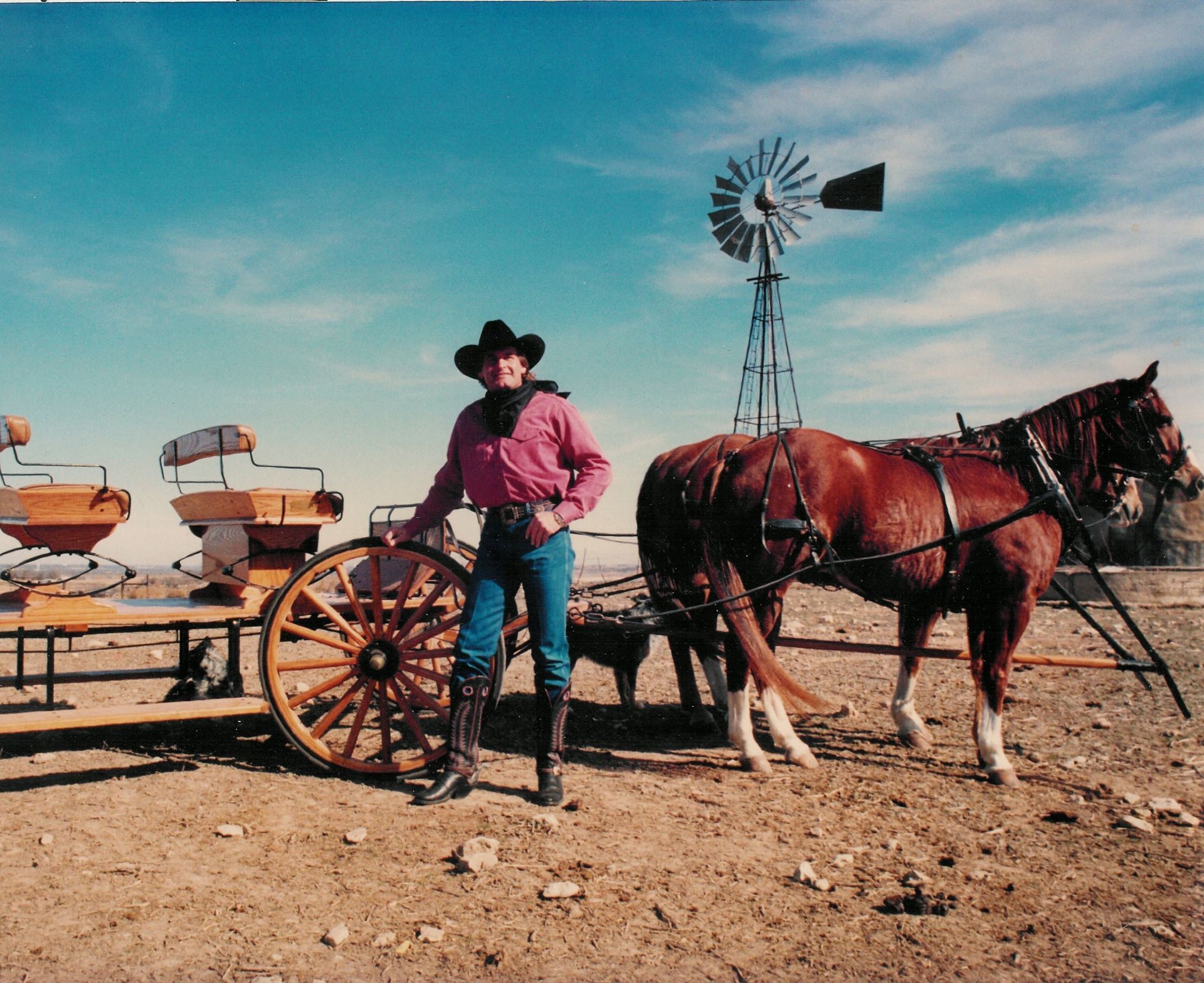 cowboy scene on dirt
