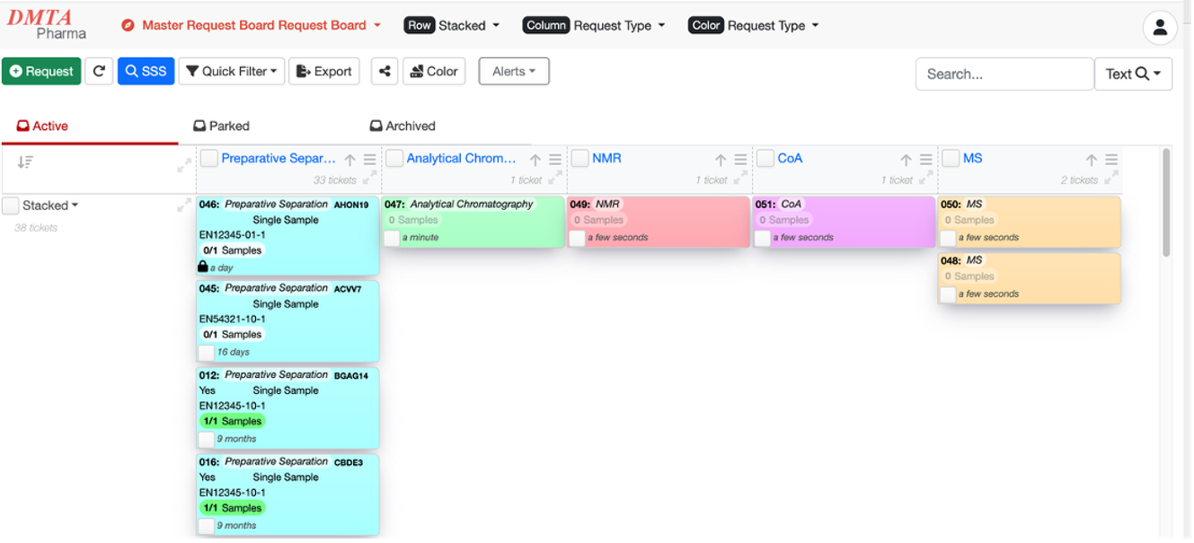 iTraX Kanban view