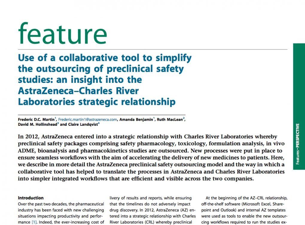 AstraZeneca Charles River Laboratories strategic relationship.