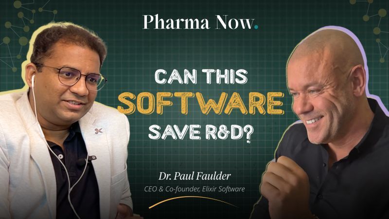Pharma Now podcast featuring Dr. Paul Faulder of Elixir Software