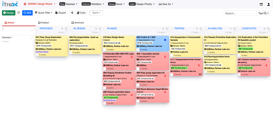 iTrax Kanban view