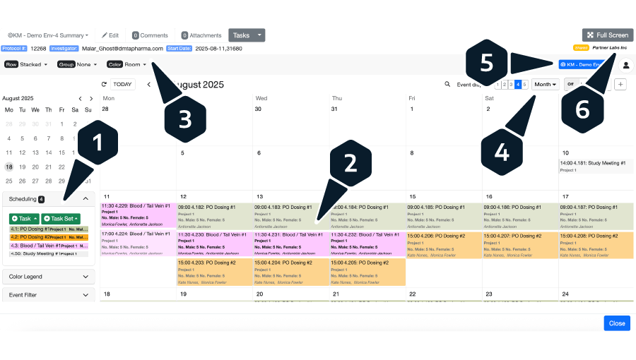 iTraX Calendar view