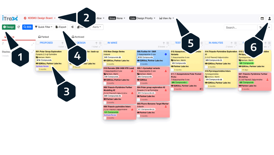 iTraX Kanban view