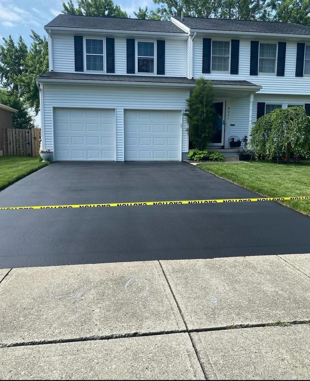 Sealcoated Driveway Wooster Ohio Allseal Sealcoating