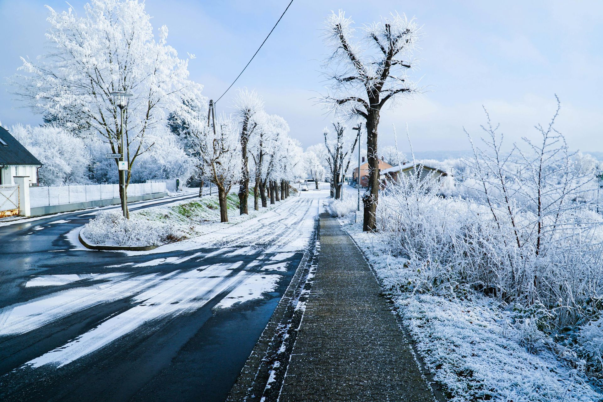 image of road in winter weather