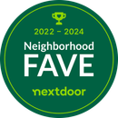 A green nextdoor logo on a white background