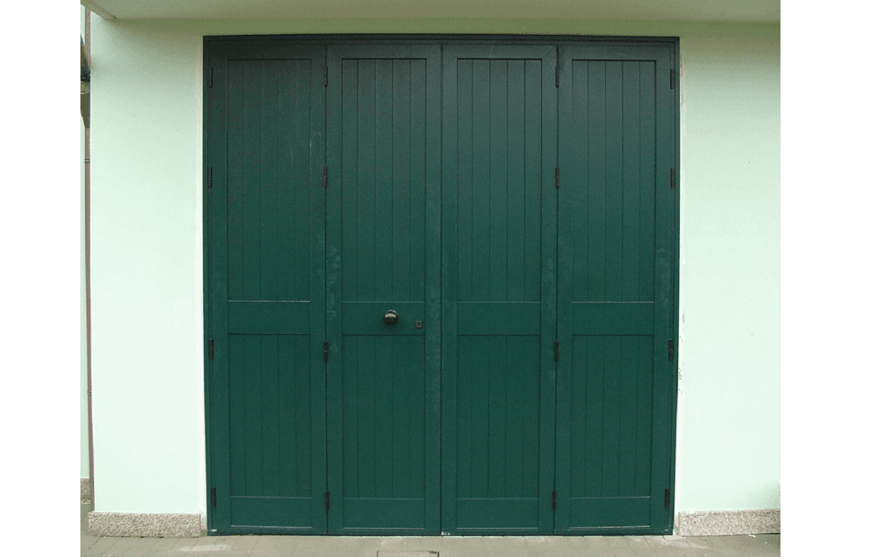 Portoncino verde quadruplo
