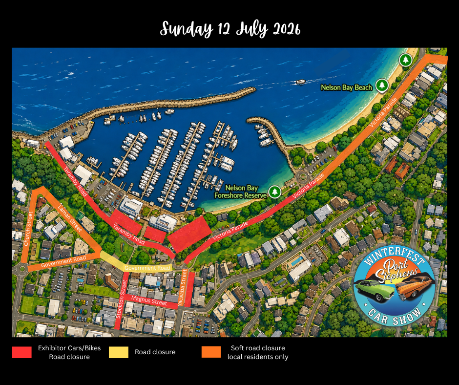Road Closures - Port Stephens Car Show