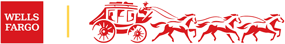 Wells Fargo logo with stagecoach and horses.