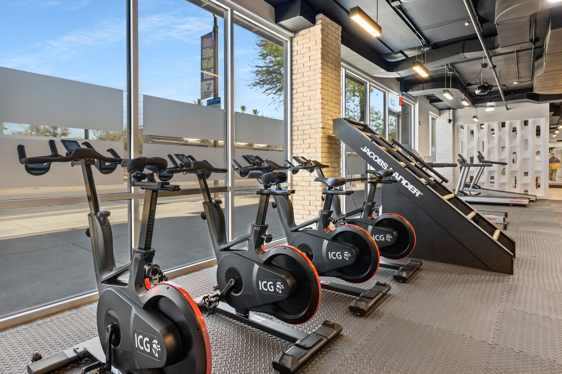 Fitness center at The Access in Tempe, AZ.