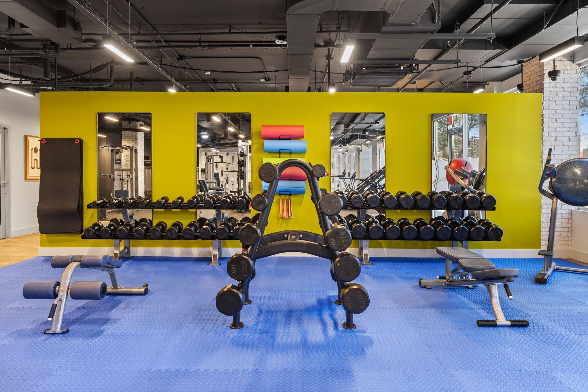 Fitness center at The Access in Tempe, AZ.