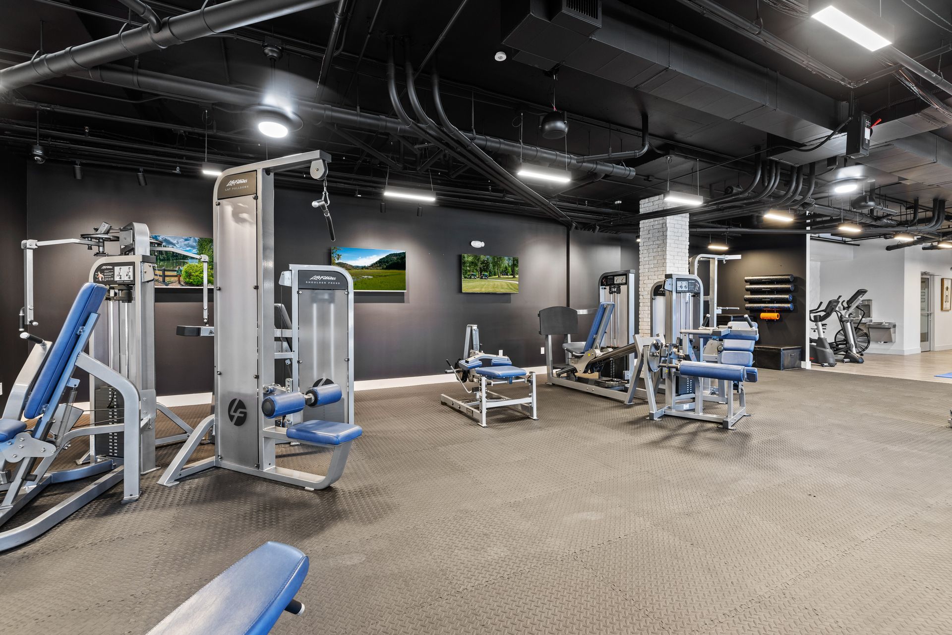 Fitness center at The Access in Tempe, AZ.