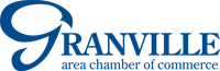 The logo for the granville area chamber of commerce