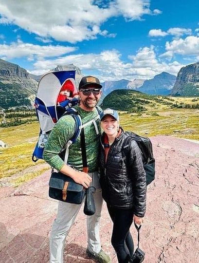 Kyle LeDuc and family hiking.