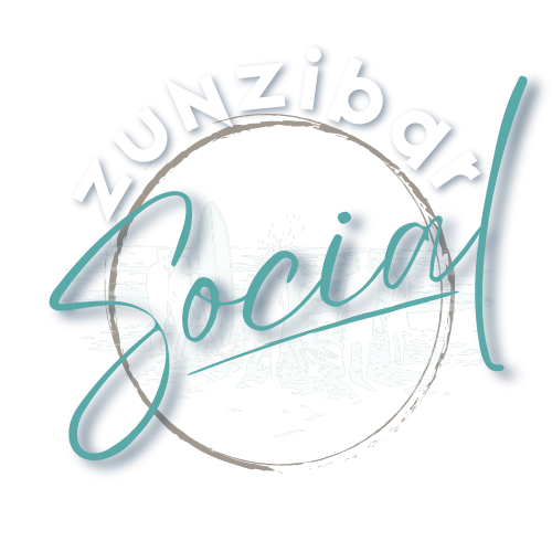 Logo for Zunzibar Social: blue script 