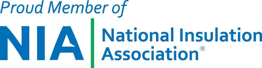 a blue and green logo for the national insulation association