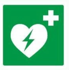 Stikker AED hart + bliksem