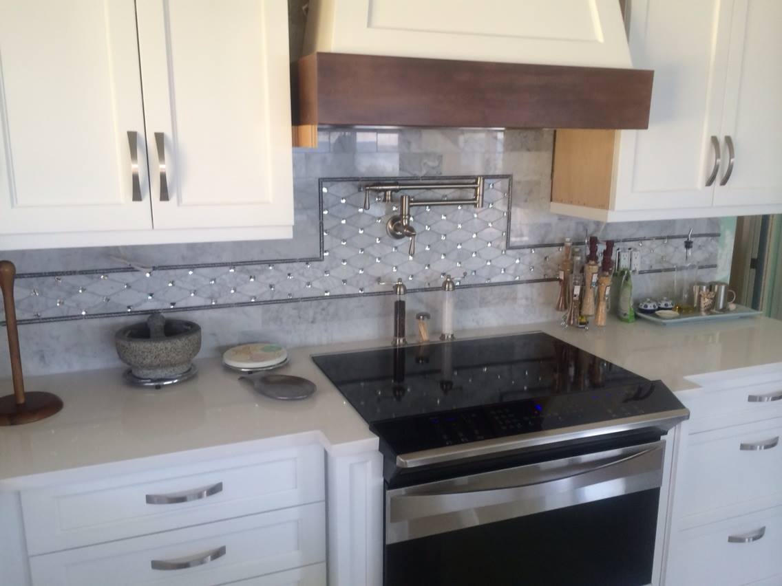 Kitchen Stove and Cabinets — Palm Harbor, FL — Tarpon Marble, Inc.