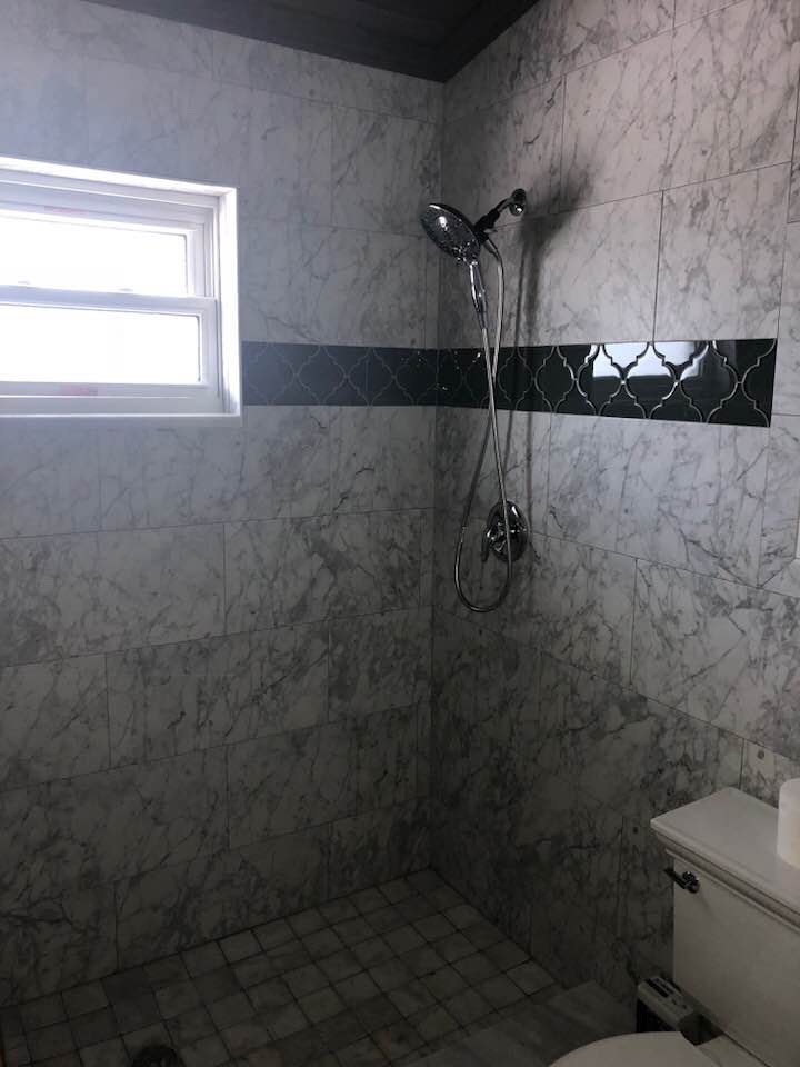 Renovated Shower Area — Palm Harbor, FL — Tarpon Marble, Inc.