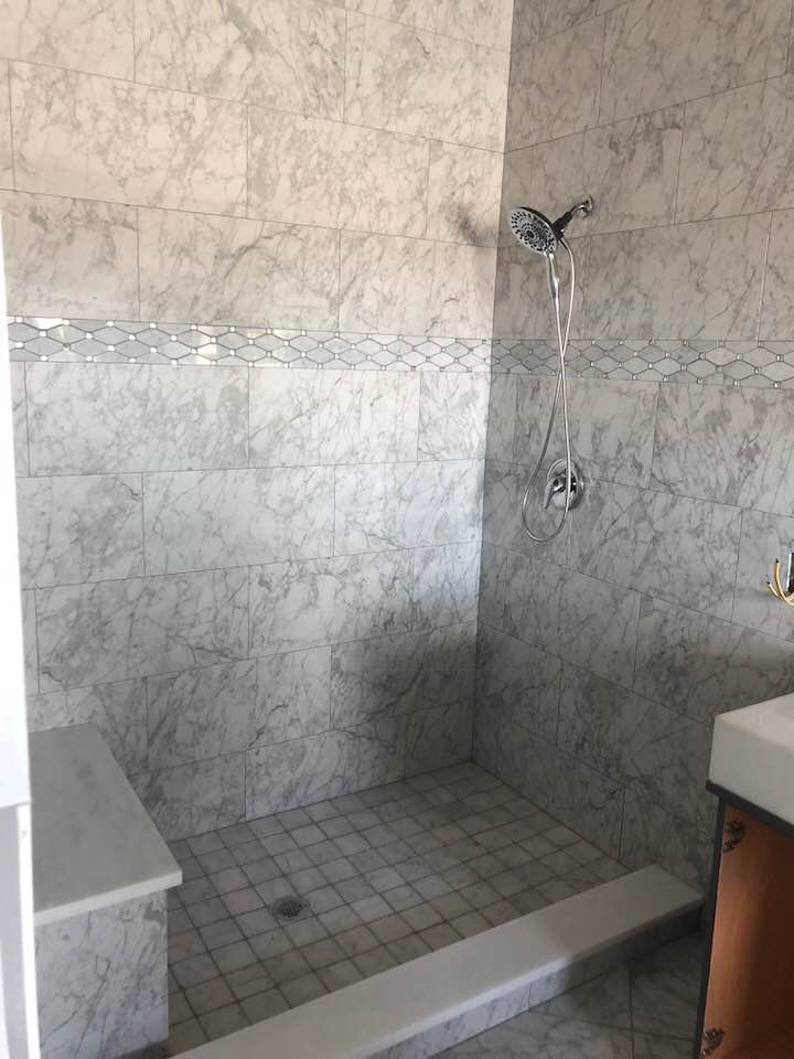 Marble Wall on Shower Area — Palm Harbor, FL — Tarpon Marble, Inc.