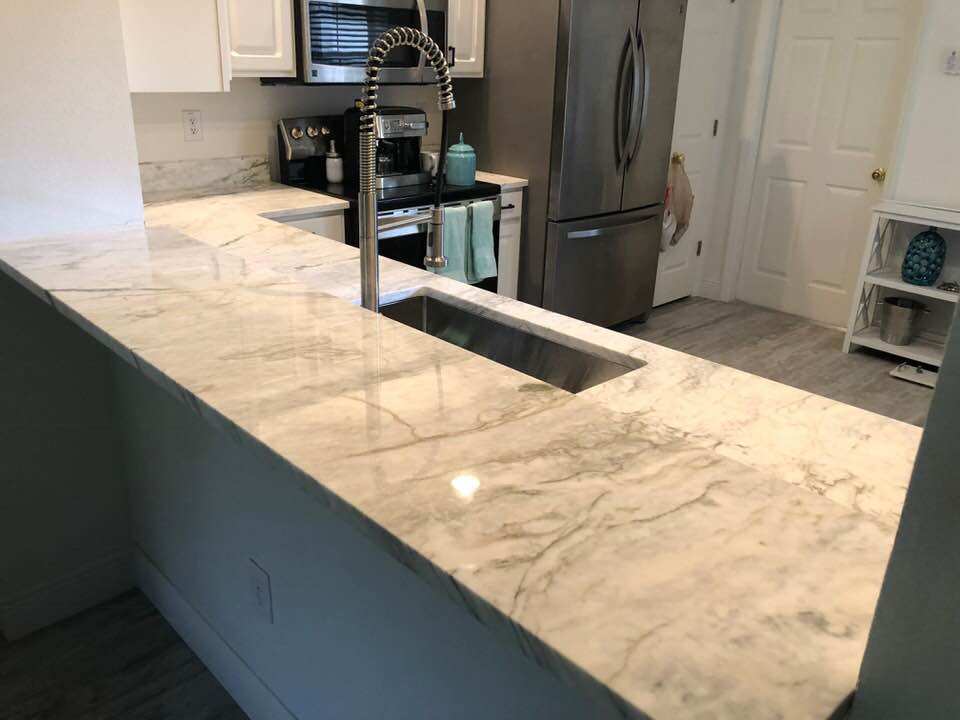 Simple Marble Kitchen Top — Palm Harbor, FL — Tarpon Marble, Inc.