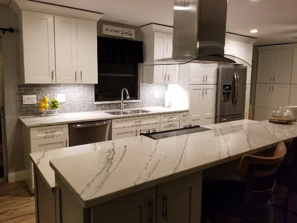 White Stained Marble Kitchen Surface — Palm Harbor, FL — Tarpon Marble, Inc.