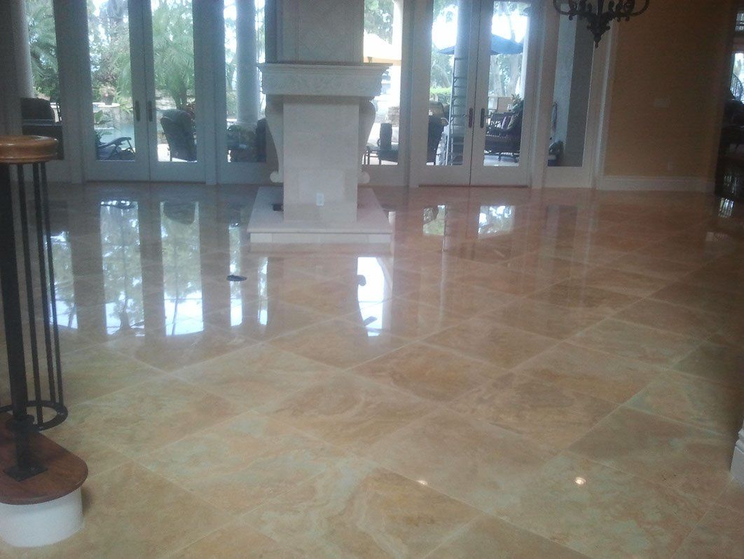 Shiny Marble Floor — Palm Harbor, FL — Tarpon Marble, Inc.