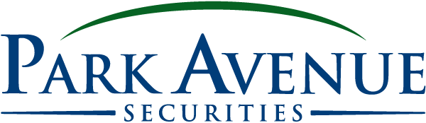 The logo for park avenue securities is blue and green.