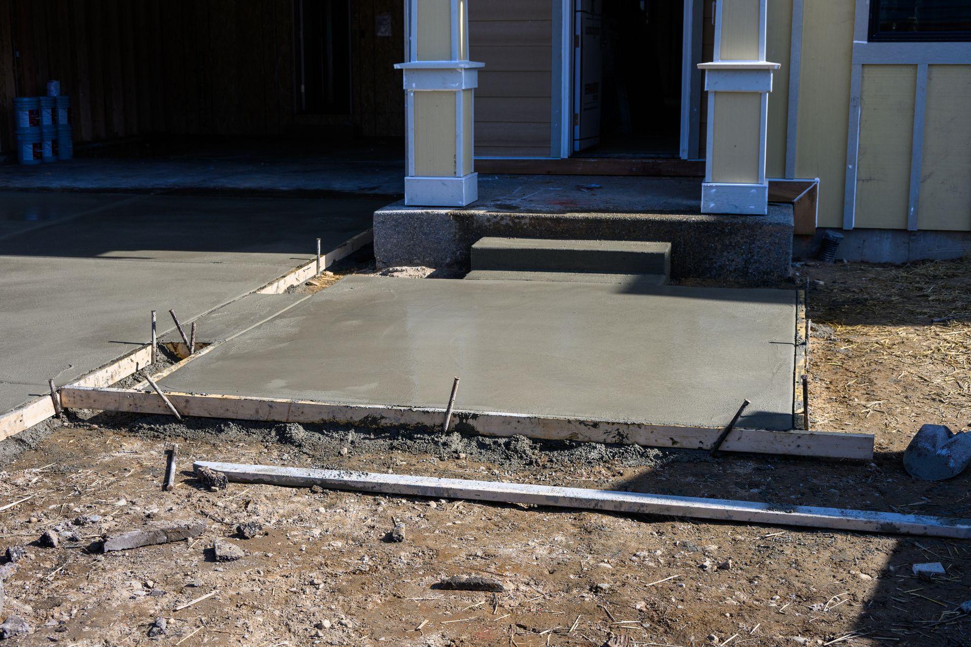 concrete driveway and front patio in residential property concrete driveway and front patio in residential property