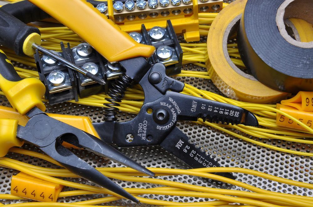 Yellow And Black Pliers Strippers — Quality Hardware & Tools in Tamworth, NSW