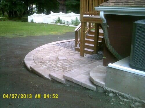 Stone stair landscaping in North Attleboro, MA