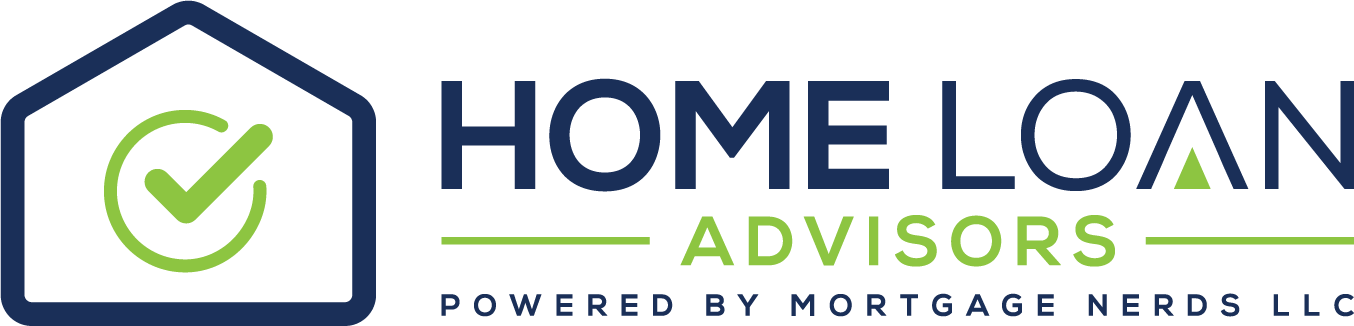 The home loan advisors logo is powered by mortgage nerds llc.
