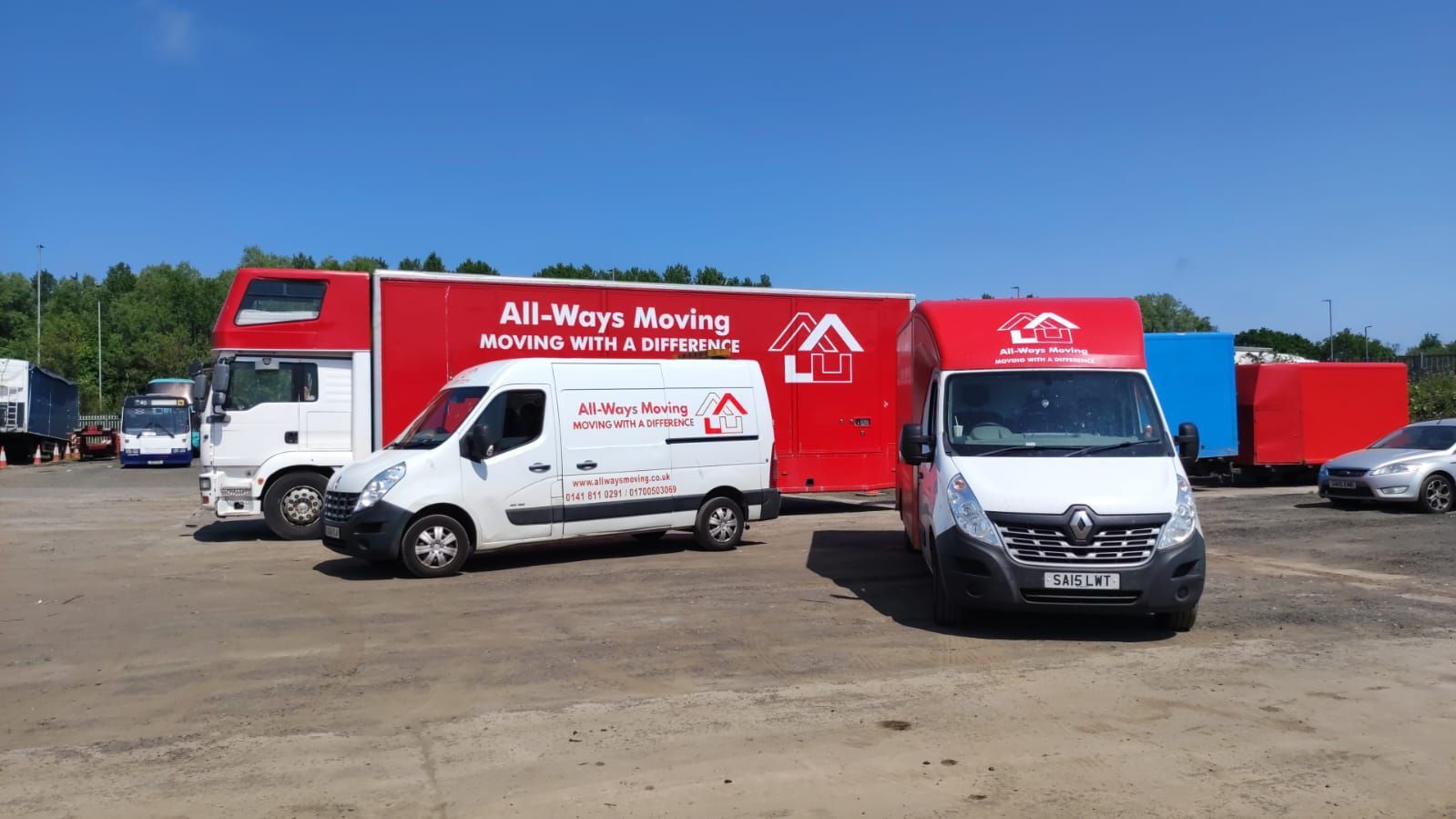 Removals vans in Linwood, ready to move homes in Bearsden & Newton Mearns today