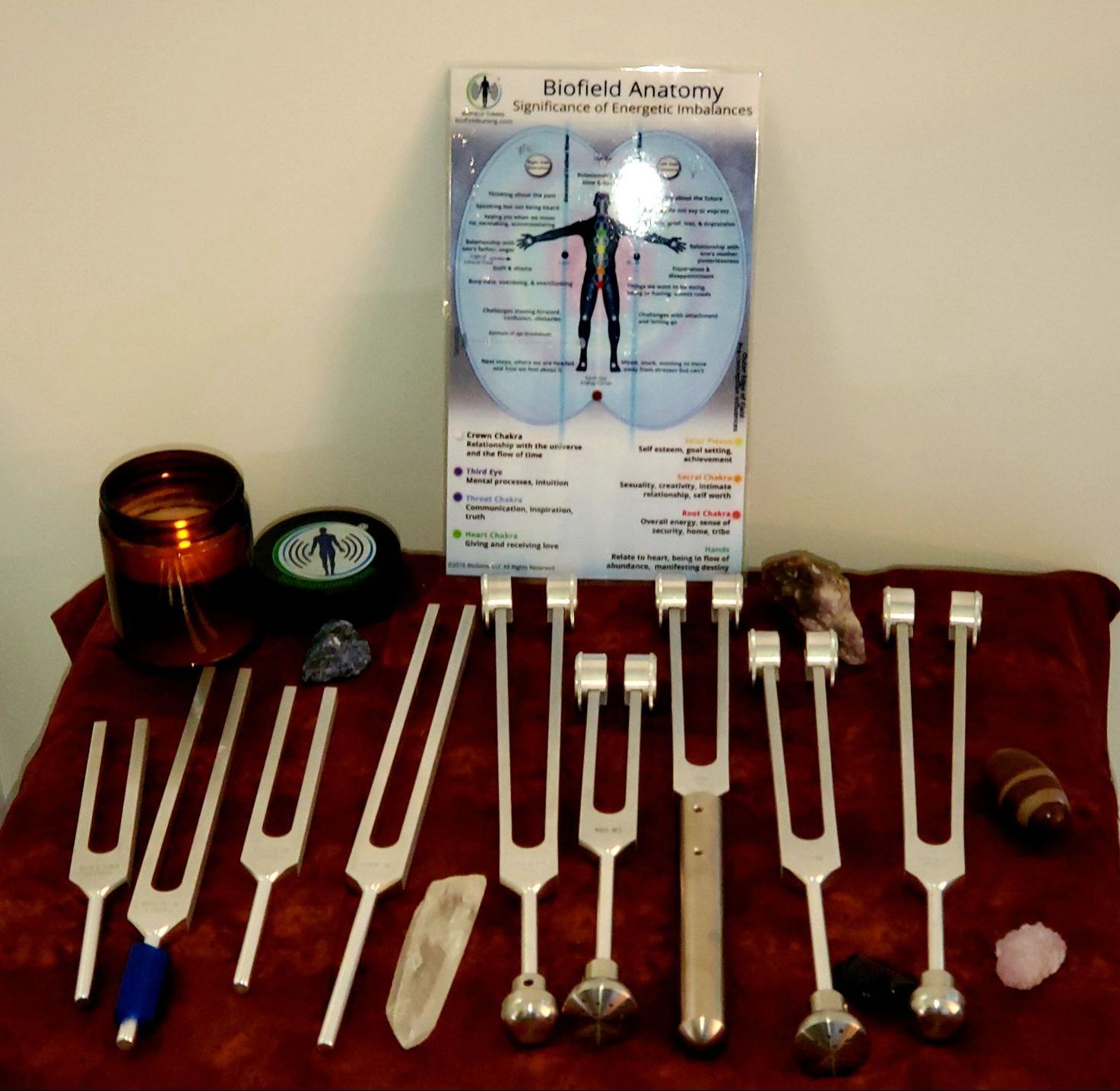 Biofield tuning forks used in energy balancing.