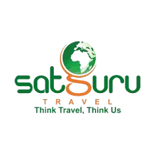 Un logo pour satsuru travel qui dit pensez voyage pensez à nous