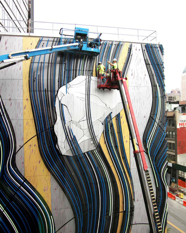 Flows Two Ways in progress, located at 57 West in New York City