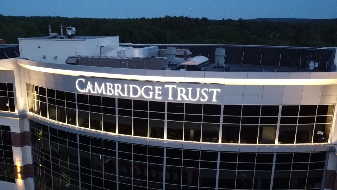 cambridge trust signage at night