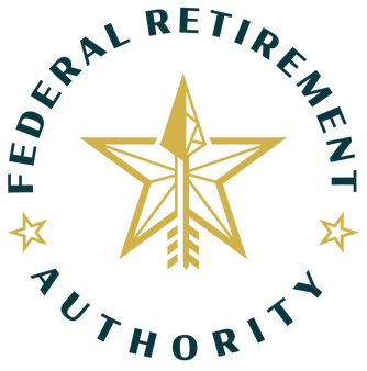 Federal Retirement Authority logo: gold star and arrow emblem within a circle, text surrounds.