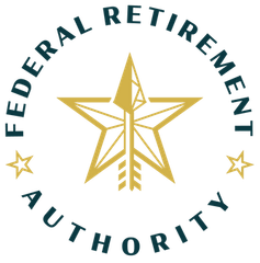 Federal Retirement Authority logo: gold star and arrow emblem within a circle, text surrounds.